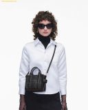  Túi Tote Vuông Marc Jacobs The Leather Small Crossbody Tote Bag 19 Black 