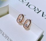  Bông Tai, Khuyên Tai Swarovski Round cut, Oval shape, White, 18k rose gold finish 5468118 