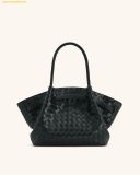  Túi Xách JW PEI Hana Medium Weave Texture Tote Bag Màu Đen 