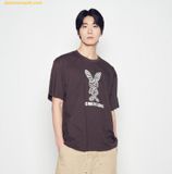  Áo Phông ADLV Stripe Rabbit Short Sleeve T-Shirt Nâu 