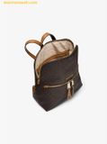  Balo Michael Kors Rhea Medium Slim Logo Backpack Màu Nâu Logo 