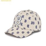  Mũ Lưỡi Trai MLB Monogram Classic Structure Ball Cap Boston Red Sox L.Beige 3ACPFF02N-43BGL 
