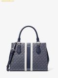  Túi Xách Michael Kors Marilyn Medium Signature Logo Stripe Satche Navy 35F5S6AS6V 