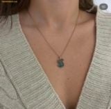  Dây Chuyền Swarovski Iconic Swan Pendant Swan, Green, Rose Gold-Tone Plated 5650067 