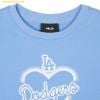  Áo Crop MLB Women's Heart Medium Logo Slim Crop Short Sleeve T-shirt LA (L.Cobalt Blue) 3FTSH0243-07CBL 