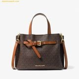  Túi Xách Michael Kors Mina Small Logo Crossbody Bag 35H0GU5S1B Nâu Logo 