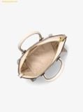  Túi Đeo Chéo Michael Kors Avril Small Logo and Leather Satchel Light Cream Multi 35F4G4VS1B 