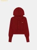  Áo Cardigan Hooded Badblood Pure Classic Button Up Hooded Cardigan Red w-cdg24-052 Đỏ 