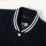  Áo Khoác New Era Varsity La Multi Logo Tay Da - Đen 