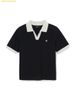 Áo Polo MLB Women's Basic Open Collar Slim Fit Collared T-Shirt New York Yankees SKU 3FPQB0663-50BKS Black 