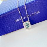  Dây Chuyền Swarovski Una necklace Octagon cut, Blue, Rhodium plated 5640289 