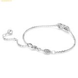  Vòng Tay, Lắc Tay Swarovski Hyperbola bracelet Infinity, White, Rhodium plated 5679664 
