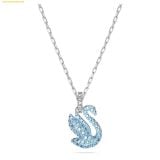  Dây Chuyền, Vòng Cổ Swarovski Iconic Swan pendant Swan, Small, Blue, Rhodium plated 