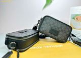  Túi Đeo Chéo Coach Wyatt Crossbody Bag In Signature Canvas With Silver Tone Hardware Black 