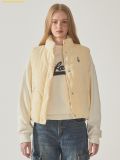  Áo Khoác Ghile WHOAU Corduroy Padding Vest Màu Vàng 