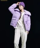  Áo Khoác Phao MLB Women's Wide Collar Short Padding LA (L.Lavender) 3FDJW0216-07LDL 