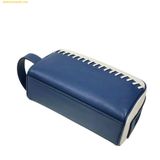  Ví Cluch Coach Small Travel Kit With Whipstitch Navy Trắng CAX53 