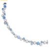  Dây Chuyền Swarovski Constella necklace Mixed cuts, Blue, Rhodium plated 5732255 