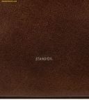  Túi Đeo Vai Stand Oil Ringo Bag Canvas Brown Trắng Kem Viền Nâu 