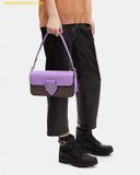  Túi Đeo Vai Coach Signature Morgan Crossbody Bag Purple Brown CJ617 