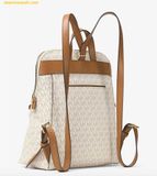  Balo Michael Kors Rhea Medium Slim Logo Backpack Màu Trắng Logo 