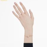  Vòng Tay, Lắc Tay Swarovski Dextera bangle Round cut, dancing, White, Rose gold-tone plated 5692259 