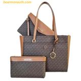  Túi Tote Michael Kors MK Maisie Large Logo 3-in-1 Tote Bag - SKU: 35T1G5MT7B - Nâu Logo 