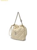  Túi Đeo Chéo MLB Basic Quilted PU Mini Bucket Crossbody Bag Boston Red Sox Cream 3ACRBQ16N-43CRS 