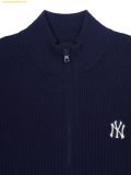  Áo Len Cardigan MLB Women's Varsity Ribbed Zip-Up Cardigan NY (Navy) 3FKCV0444-50NYS 