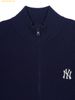  Áo Len Cardigan MLB Women's Varsity Ribbed Zip-Up Cardigan NY (Navy) 3FKCV0444-50NYS 