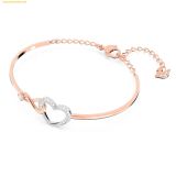  Vòng Tay, Lắc Tay Swarovski Hyperbola bangle Infinity and heart, White, Mixed metal finish 5518869 