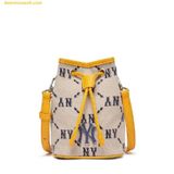  Túi Bucket MLB Dia Monogram Jacquard Mini Bucket Bag New York Yankees Beige - 3ABMS022N-50BGS 