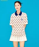  Áo Polo MLB Women's Classic Monogram Allover Pattern Carat LA (Cream) 3FPQM0233-07CRS 