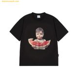  Áo Phông ADLV Baby Face Watermelon Girl Sleeve T-Shirt Đen 