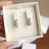  Bông Tai, Khuyên Tai Swarovski Sublima earrings White, Rhodium plated 5732282 