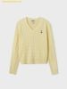 Áo Sweat WHOAU Steve V-neck Cable Sweater WHKAF1104F Vàng