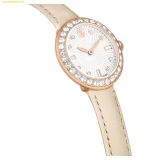  Đồng Hồ Swarovski Matrix tennis 7-link watch Swiss Made, Leather strap, Rose gold 