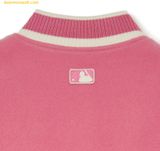  Áo Khoác Bomber MLB Women's Wool Sleeveless Crop Varsity Jacket NY (Hồng) 3FJPV0134-50PKS 