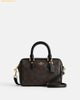 Túi Trống Coach Mini Rowan Crossbody In Signature Canvas CW329 Nâu Logo Khaki