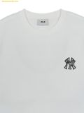  Áo Phông MLB Basic Back Street Logo Oversized Short Sleeve T-shirt New York Yankees 3ATSB0863-50WHS White 