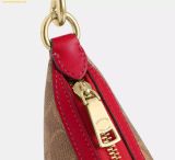  Túi Đeo Vai Coach Aria Shoulder Bag In Signature Canvas Tan Carnation CCL26 