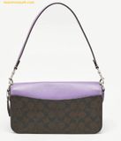  Túi Đeo Vai Coach Signature Morgan Crossbody Bag Purple Brown CJ617 