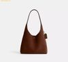  Túi Đeo Vai Coach Brooklyn 28 Warm Brown Suede Shoulder Bag CW637 