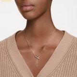  Dây Chuyền, Vòng Cổ Swarovski Volta Y pendant Bow, Pink, Rose gold-tone plated 5647569 