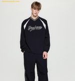  Áo Tay Dài MLB Varsity Sportive Curlsive Woven Man-to-Man New York Yankees 3AMTV1254-50BKS Đen 