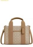  Túi Tote Vuông Coach Smith Tote Bag 24 In Signature Jacquard Light Khaki Multi CAR78 