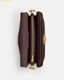  Túi Đeo Vai Coach Tabby Shoulder Bag 20 In Signature Canvas Nâu Logo 