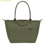  Túi Tote Longchamp Le Pliage Green M Tote Bag Forest - Recycled canvas 