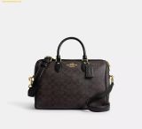 Túi Trống Coach Rowan Large Satchel Bag In Signature Canvas CV959 
