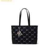  Túi MLB Korea Diamond Monogram Jacquard Tote Bag New York Yankees Black 3AORL014N-50BKS 